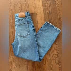 EXPRESS Women's High Rise Straight Leg Ankle Jeans